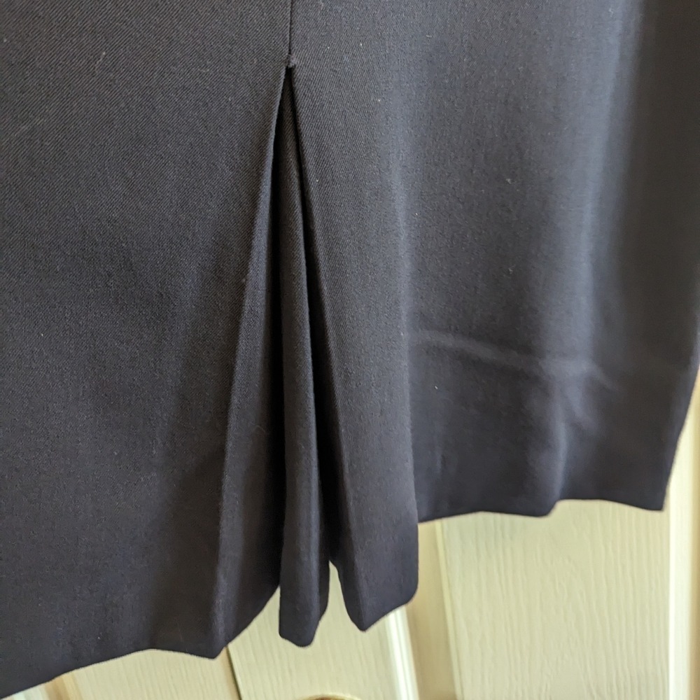 Vintage Ann Freedberg 2 Piece Suit Navy 10 Jacket & Skirt Kick Pleat - Picture 4 of 8